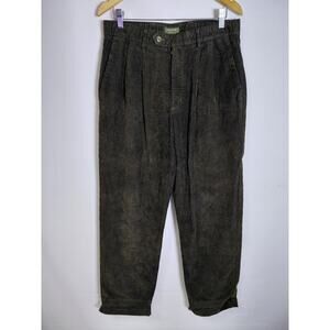 DOCKERS khakis Relaxed Fit Cotton Pants Brown Solid Woven /30 Men Size 33